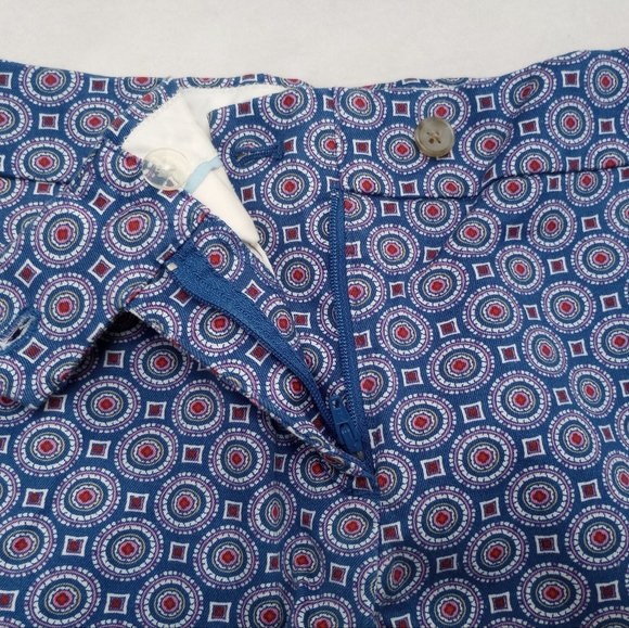 J. Crew Factory Blue Medallion Shorts, size 4 - Picture 2 of 11